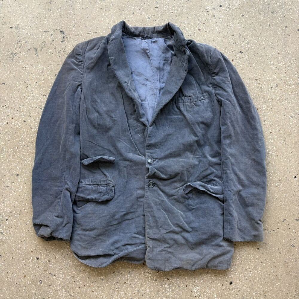 Vintage 60s Penney's Blue Cotton Corduroy Suit Jacket 38R